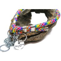 Regenbogen Hundehalsband | Paracord 10mm Wau-Leine von LaissedeWouf