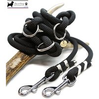Woof Leash | Schwarze 3-Punkt-Leine Aus 10 Mm Paracord von LaissedeWouf