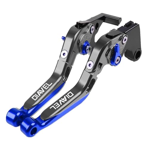 Laiteanqi Compatible With DIAVEL CaRbon 2011-2016 2012 2013 14 15 Motorrad Ausziehbare Kupplungsbremshebel Einstellbares Klappzubehör Brake(BLUE2) von Laiteanqi