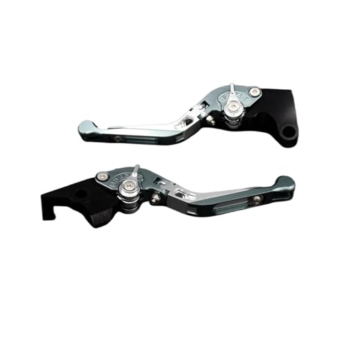 Laiteanqi Compatible With GSR750 GSX-S750 GSR/GSX-S/GSXS 750 2011-2018 Motorrad Einstellbare Legierung Bremsen Kupplung Hebel Brake(Silver) von Laiteanqi