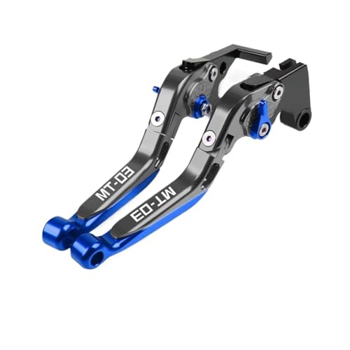 Laiteanqi Compatible With MT-03 MT03 Motorrad Klappbare Ausziehbare Bremskupplungshebel Lenker Gips MT 03 2015 2016 2017 2018 2019 2020 2021 Brake(BLUE2) von Laiteanqi