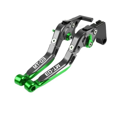 Laiteanqi Compatible With MT-03 MT03 Motorrad Klappbare Ausziehbare Bremskupplungshebel Lenker Gips MT 03 2015 2016 2017 2018 2019 2020 2021 Brake(GREEN1) von Laiteanqi
