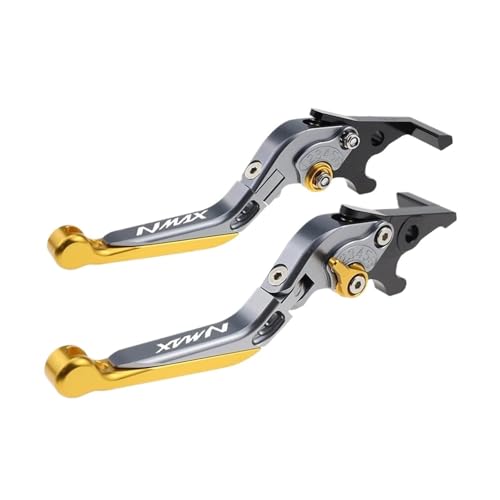 Laiteanqi Compatible With NMAX 155 NMAX155 NMAX 125 NMAX 150 N-MAX 125 155 15-23 Rollerzubehör Klappbare Ausziehbare Bremshebel Links Rechts Brake(GOLD1) von Laiteanqi