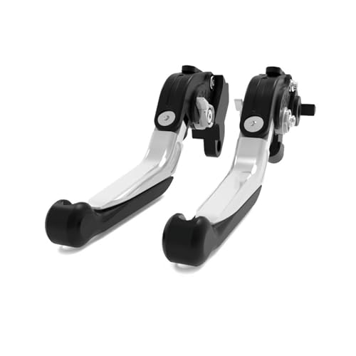 Laiteanqi Compatible With Nin-ja H2 SX 2018-2021 ZH2/Performance 2020-2023 Motorrad Faltbare Einstellbare Ausziehbare Bremskupplungshebel Brake(Black silver) von Laiteanqi