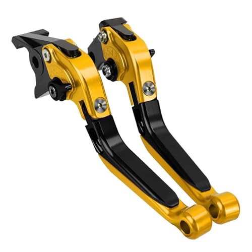 Laiteanqi Compatible With YBR250 2005 2006 2007 2008 2009 2010 2011 2012 2013 2014 Motorrad Handbremse Einstellbare Bremse Kupplung Hebel YBR 250 Brake(GOLD2) von Laiteanqi