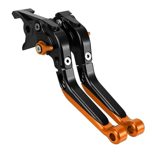 Laiteanqi Compatible With YBR250 2005-2014 Motorrad Handbremse Einstellbare Bremse Kupplung Hebel YBR 250 Brake(Orange1) von Laiteanqi