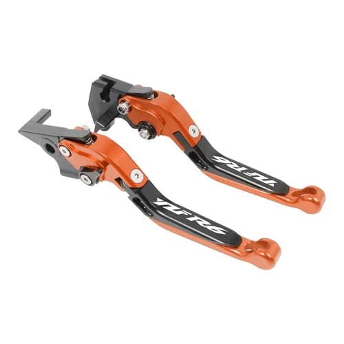 Laiteanqi Compatible With YZFR6 YZF R6 YZF-R6 R6 1999 2000 2001 2002 2003 2004 Motorradzubehör Ausziehbare Einstellbare Bremskupplungshebel Brake(ORANGE3) von Laiteanqi