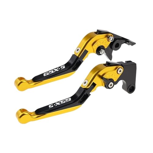 Laiteanqi Fit GSX-950S 2021-2023 Einstellbare Kupplung Griffe For GSX-S 950 GSX-S950 2022 Folding Ausziehbare Bremshebel Brake(GOLD1) von Laiteanqi