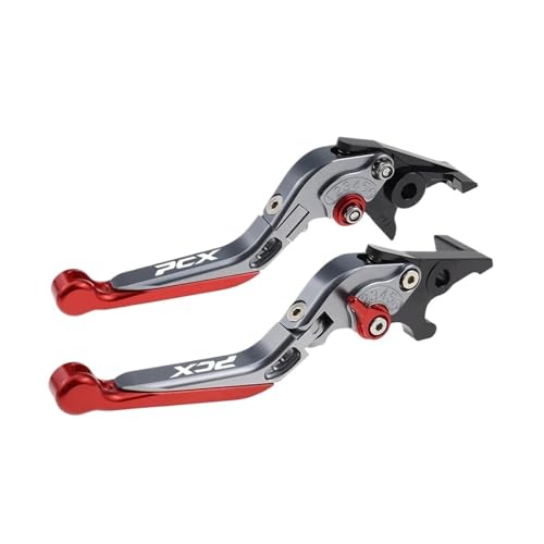 Laiteanqi Fit PCX 125 PCX 150 Vorne Disc Hinten Trommel Bremshebel For PCX125 PCX150 Folding Ausziehbare Brems Griffe Brake(Red1) von Laiteanqi