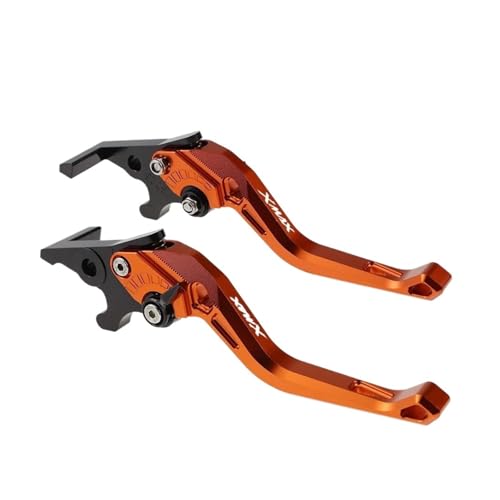 Laiteanqi For XMAX 250 XMAX 300 X-MAX 250 X-MAX 125 XMAX250 2018-2022 Rollerzubehör Kurze Bremshebel Brake(B-Orange logo XMAX) von Laiteanqi