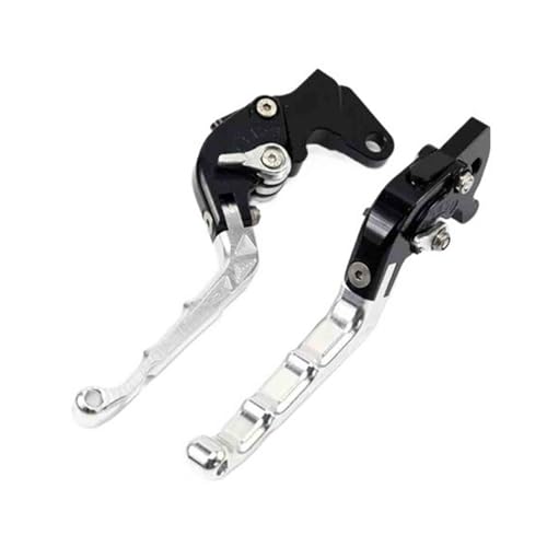 Laiteanqi Klappbarer Retro-Bremskupplungshebel For Mito/Planet/Raptor/Supercity 125, Motorradzubehör, Einstellbarer Steuergriff Brake(Silver) von Laiteanqi