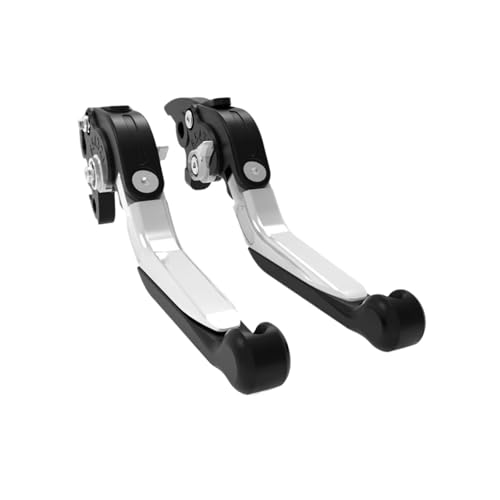 Laiteanqi Kupplungshebelbremsen Passend Compatible With S1000RR K67 M1000RR/R 2022-2024 Motorrad Verstellbarer Klapp-Ausziehbarer Hebelbremsenzubehör Brake(Black silver) von Laiteanqi