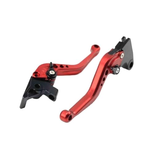 Laiteanqi Kurze Bremskupplungshebel Compatible With 1200 TUONO/R RSV 1000 Tuono/MILLE SL 1000 Falco Motorrad CNC-Griffe Brake(Short red) von Laiteanqi