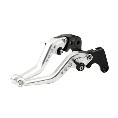 Laiteanqi Kurze Bremskupplungshebel Compatible With Caponord Dorsoduro 1200 TUONO/R RSV 1000 Tuono/MILLE SL 1000 Falco Motorrad Griffe Brake(Short SILVER) von Laiteanqi
