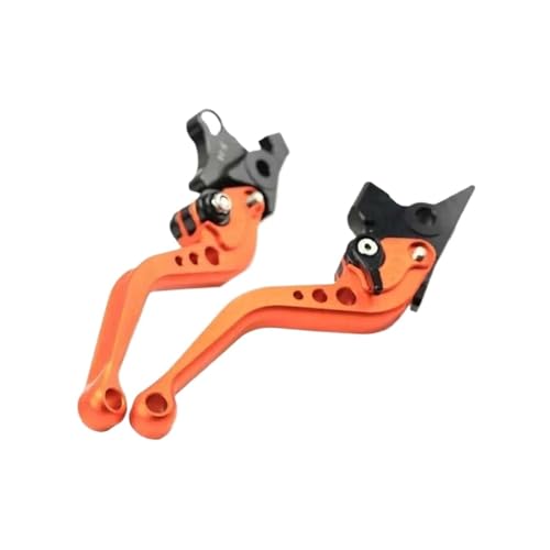 Laiteanqi Kurze Bremskupplungshebel Compatible With Caponord Dorsoduro 1200 TUONO/R RSV 1000 Tuono/MILLE SL 1000 Falco Motorrad Griffe Brake(Short orange) von Laiteanqi