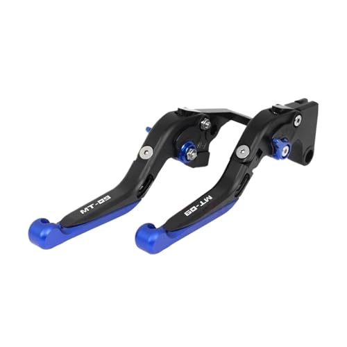Laiteanqi MT09 Klappbremskupplungshebel Einstellbar Ausziehbar Compatible With MT09 MT-09/SP FZ09 Motorradzubehör Lenkerhebel Brake(2014-2020 BlueBlack) von Laiteanqi