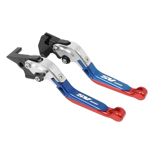 Laiteanqi Motorrad Bremskupplungshebel Klappgriff Compatible With SV650 SV 650 SV650X SV 650 X 2016-2020 2017 2018 2019 Brake(Silver-Blue-Red) von Laiteanqi