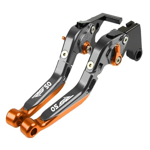 Laiteanqi RS50 Motorrad Einstellbare Erweiterbar Folding Brems Kupplung Hebel Griff Compatible With RS 50 1999-2005 2004 2003 2002 2001 2000 Brake(Orange2) von Laiteanqi