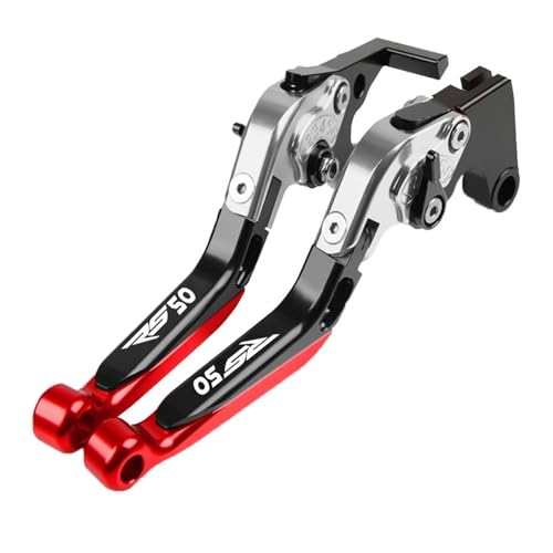 Laiteanqi RS50 Motorrad Einstellbare Erweiterbar Folding Brems Kupplung Hebel Griff Compatible With RS 50 1999-2005 2004 2003 2002 2001 2000 Brake(Red10) von Laiteanqi