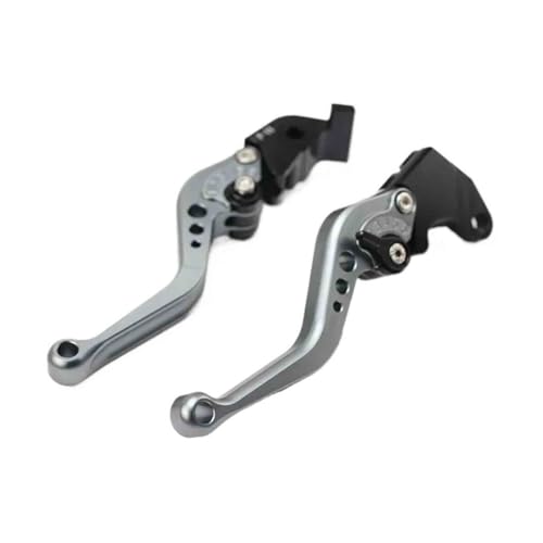 Laiteanqi Vorne Hinten Bremshebel Compatible With 125/150/200 Burgman EINE 250/400 AN400Z Burgman UX 125/150 Sechzehn Motorrad Kurze Griffe(Short titanium) von Laiteanqi