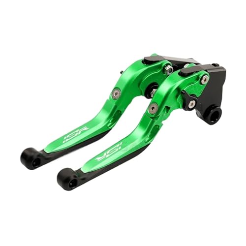 Laiteanqi ZX 10R 10RR Klapp Kupplung Bremshebel Compatible With ZX10R ZX10RR Zubehör Motorrad Einstellbare Erweiterbar Brems Griff Brake(GREEN1) von Laiteanqi