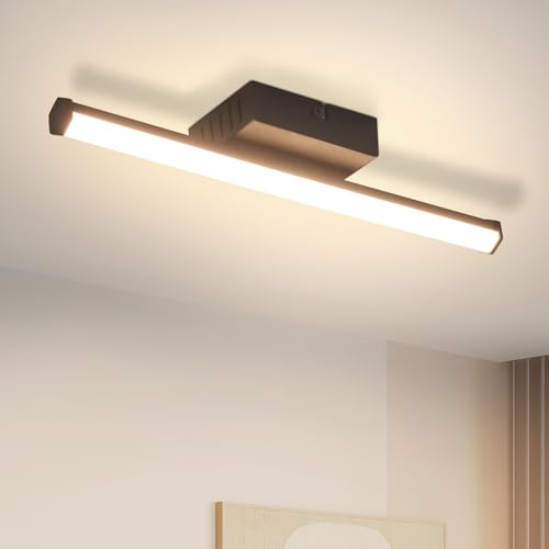 Laittiin Deckenlampe LED Deckenleuchte - 6W Schwarz Schlafzimmerlampe 3000K Warmweiß Küchenlampe Innen Deckenbeleuchtung Modern Design Flurlampe für Küche Schlafzimmer Treppenhaus Wohnzimmer von Laittiin