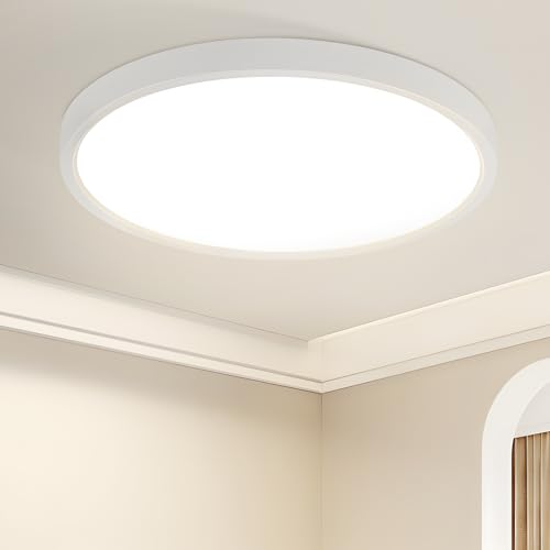 Laittiin Deckenleuchte LED Deckenlampe Badezimmer - 15W Rund Badezimmerlampe 18CM Weiß Küchenlampe Flurlampe 4000K Neutralweiß Modern Ultradünn Deckenlampe für Schlafzimmer Bad Flur Küche Laittiin Deckenleuchte LED Deckenlampe Badezimmer - 15W Rund Badezimmerlampe 18CM Weiß Küchenlampe Flurlampe 4000K Neutralweiß Modern Ultradünn Deckenlampe für Schlafzimmer Bad Flur Küche von Laittiin