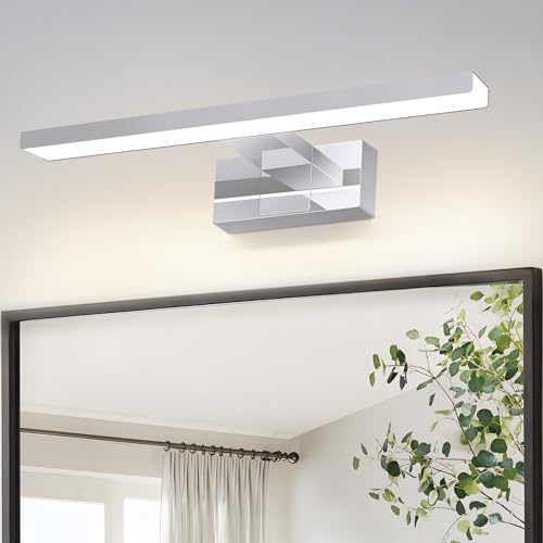 Laittiin LED Spiegelleuchte Bad Spiegellampe - 30CM Badlampe Wand IP44 Neutralweiß Wandleuchte 6W Spiegelschrank Beleuchtung 4000K Wandlampe über Spiegel für Keller Küche Badschrank von Laittiin