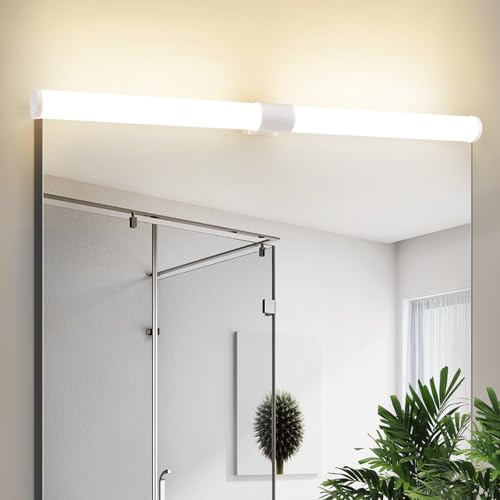 Laittiin LED Spiegelleuchte Bad Spiegellampe - 8W Badezimmer Spiegelschrank Beleuchtung 60CM Wandlampe 4000K Neutralweiß Wandleuchte IP44 Spiegellampen Badezimmerschrank Schminklicht für Badschrank Laittiin LED Spiegelleuchte Bad Spiegellampe - 8W Badezimmer Spiegelschrank Beleuchtung 60CM Wandlampe 4000K Neutralweiß Wandleuchte IP44 Spiegellampen Badezimmerschrank Schminklicht für Badschrank von Laittiin