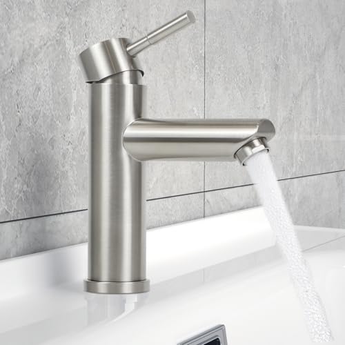 Laittiin Wasserhahn Badezimmer Waschtischarmatur Bad - Waschbeckenarmatur Mischbatterie Waschbecken Warm und Kaltwasserhahn Einhebelmischer Hochdruck Armatur Edelstahl Für Spülbecken Küche Spüle Laittiin Wasserhahn Badezimmer Waschtischarmatur Bad - Waschbeckenarmatur Mischbatterie Waschbecken Warm und Kaltwasserhahn Einhebelmischer Hochdruck Armatur Edelstahl Für Spülbecken Küche Spüle von Laittiin