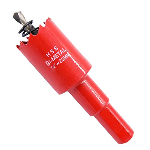 22mm Hole Saw Drill Bit HSS Hole Cutter with Arbor for Wood and Metal LAIWEI (7/8"(22mm))… von Laiwei