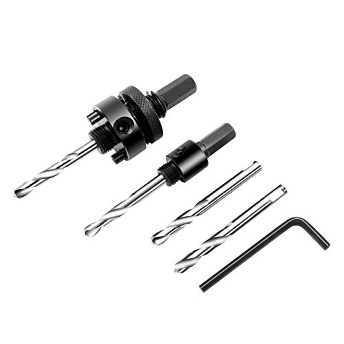 LAIWEI Lochsägen-Adapter-Set 5 Stück, Bohrer-Set, Bohrwerkzeug, kompatibel mit 14-360 mm Lochsägen von Laiwei
