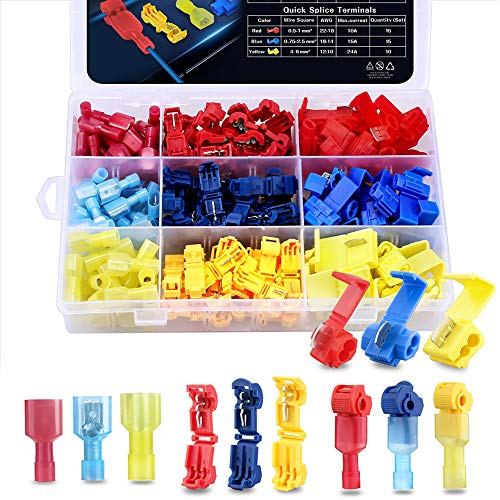 160 Stück Kabelverbinder Kit - 60 Paar T-Tap Abzweigverbinder Kabel Anschlüsse mit Isolierten Männlich Flachstecker, 40 Stück Quickverbinder Sortiment Wire Verbinder 160 Stück Kabelverbinder Kit - 60 Paar T-Tap Abzweigverbinder Kabel Anschlüsse mit Isolierten Männlich Flachstecker, 40 Stück Quickverbinder Sortiment Wire Verbinder von Laixin