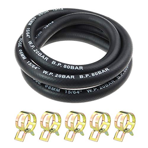 Laixin 15/64” Zoll Ø 6 mm Kraftstoffgasleitung Kit 1 Meter Benzinschlauch mit 5 Stücke Schlauchschellen für kleine Motoren, Moto, Auto Laixin 15/64” Zoll Ø 6 mm Kraftstoffgasleitung Kit 1 Meter Benzinschlauch mit 5 Stücke Schlauchschellen für kleine Motoren, Moto, Auto von Laixin
