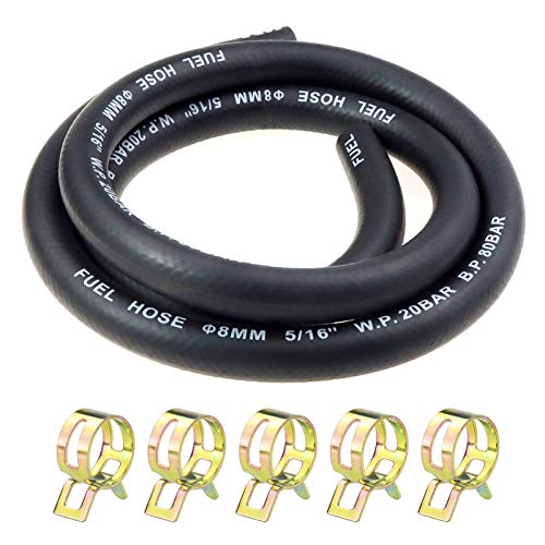Laixin 5/16” Zoll Ø 8 mm Kraftstoffgasleitung Kit 1 Meter Benzinschlauch mit 5 Stücke Schlauchschellen für Boot Marine Gas Diesel Benzin Laixin 5/16” Zoll Ø 8 mm Kraftstoffgasleitung Kit 1 Meter Benzinschlauch mit 5 Stücke Schlauchschellen für Boot Marine Gas Diesel Benzin von Laixin