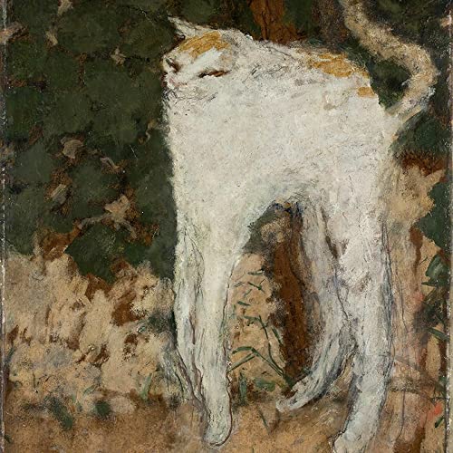 Pierre Bonnard Le Chat Blanc Ausstellungsposter Meme Katzengemälde Museum Galerie Wandkunst Leinwanddruck Wohnkultur 30x40cm Rahmenlos von Lakabara