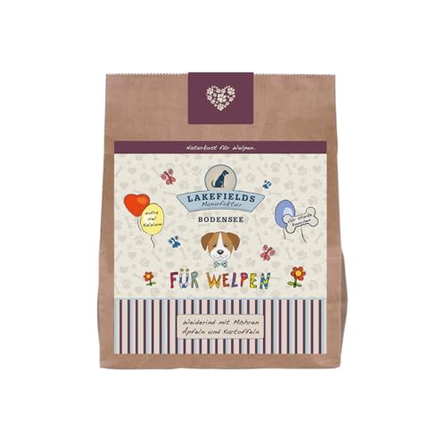 Lakefields Hochwertiges Premium Welpen Hundefutter Rind (1kg) von Lakefields