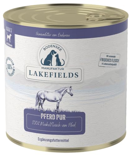 Lakefields Premium Hundefutter Nass | Pferd pur 100% | 800g | Reines Muskelfleisch | Pferdefleisch aus artgerechter Tierhaltung | Hypoallergenes Nassfutter für Hunde | Regional & Getreidefrei Lakefields Premium Hundefutter Nass | Pferd pur 100% | 800g | Reines Muskelfleisch | Pferdefleisch aus artgerechter Tierhaltung | Hypoallergenes Nassfutter für Hunde | Regional & Getreidefrei von Lakefields