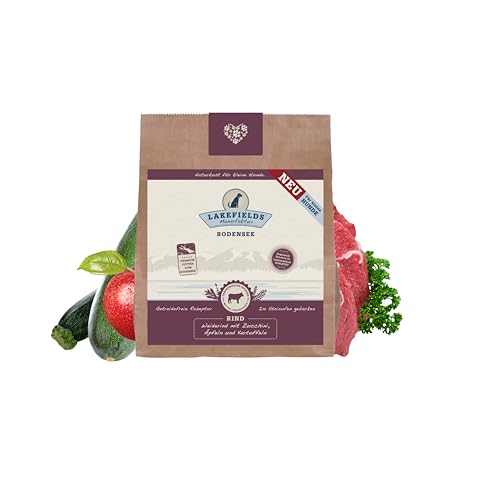 Lakefields Premium Hundefutter trocken | Rind 68% | 1kg | Getreidefreies Trockenfutter für kleine Hunde | Extra kleine Kroketten | Fenchel, Äpfel & Rote Beete | Zutaten in Lebensmittelqualität von Lakefields