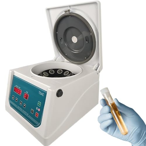 Lakenbroade Mini-Zentrifuge, Tischzentrifuge, Geschwindigkeit 4000 U/min, programmierbar mit 8-Röhrchen-Rotor für 15-ml-Röhrchen, Tischzentrifuge mit zeitgesteuertem und kontinuierlichem Betrieb von Lakenbroade