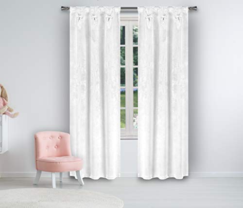 Lala + Bash Clarina Solid Blackout Curtain, 25x84 (2 Pieces), White von Lala + Bash