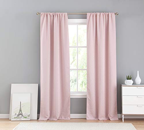 Lala + Bash Davis Solid Window Curtain, 38" W x 84" L, Blush von Lala + Bash