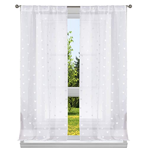 Lala + Bash Fenstervorhang, Bedruckt, Weiß, 37 x 84 cm von Lala + Bash