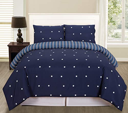 Lala + Bash Gruden Stars Comforter Set, Twin, Navy von Lala + Bash