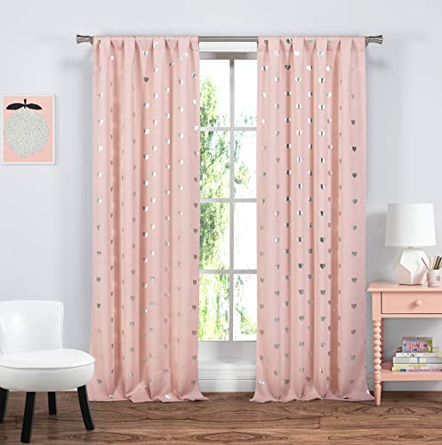 Lala + Bash Kelly Print Blackout Curtain, 37x84 (2 Pieces), Bubblegum Pink von Lala + Bash