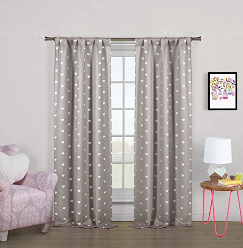 Lala + Bash Kelly Print Blackout Curtain, 37x84 (2 Pieces), Overcast von Lala + Bash