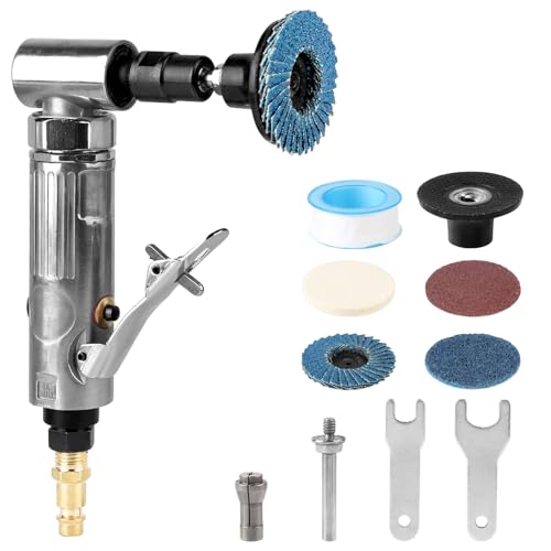 LALAGO Druckluftschleifer 90°,Druckluft Schleifer Winkelschleifer,Stabschleifer Druckluft mit 50mm Korundsandscheibe,80 mesh Luftklappe LALAGO Druckluftschleifer 90°,Druckluft Schleifer Winkelschleifer,Stabschleifer Druckluft mit 50mm Korundsandscheibe,80 mesh Luftklappe von lalago