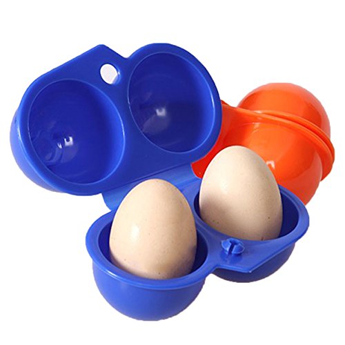 LALANG Tragbare Eierbehälter Eierträger, Eieraufbewahrung Eier Storage Ideal für BBQ,Picnik draußen (Blau) von LALANG