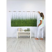 Riesen Gewebter Wandbehang, Geschenk Zur Einweihung, Gobelin Hochzeit Hintergrund, Moderne Gewebte Dekoration, Benutzerdefinierte Weave Wandbehang von LaleShopNiki