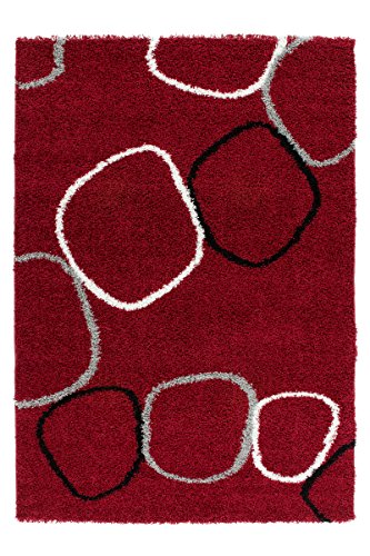 Lalee Shaggy Pop Teppich, Rot, 120x170 cm von Lalee